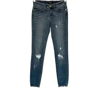 Judy Blue Womens Size 3/26 Distressed Skinny Fit Denim Jeans